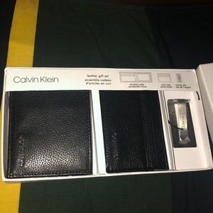 Calvin Klein black leather wallet